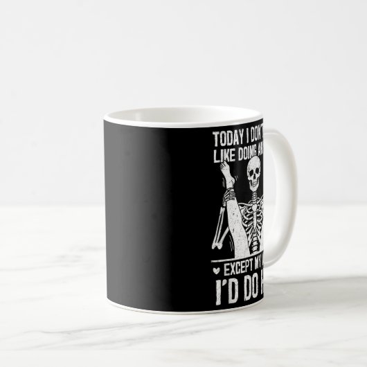 Funny Today I Don't Feel Like Doing Anything Excep Kaffeetasse (VorderseiteRechts)