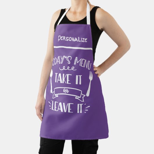 Funny Today Menu Zitat Humorisch Kochen Schürze (InSitu)