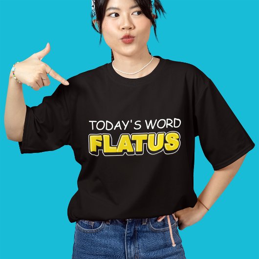 Funny Today's Word Flatus Typografie Tri-Blend Shirt