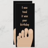 Funny Toed Birthday Feet (Vorne/Hinten)