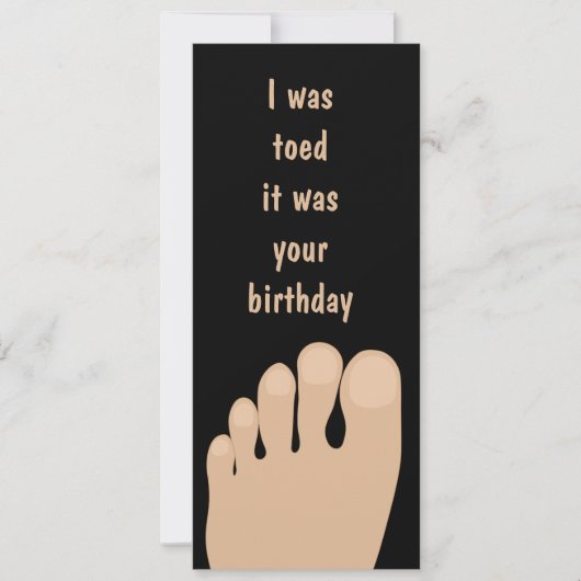 Funny Toed Birthday Feet (Vorderseite)