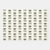 Funny Tofu thematisches Wrapping Paper Geschenkpapier Set (Vorderseite)