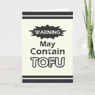 Funny Tofu themed May enthält TOFU Card Karte