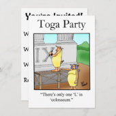Funny Toga Party Einladungen (Vorne/Hinten)