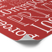 Funny Toilet Badezimmer Rotes Schildkröten Plakat (Ecke)