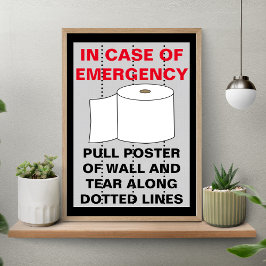 Funny Toilet Paper Badezimmer Poster