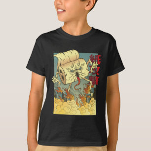 Funny Toilet Paper Monster japanischer Stil T-Shirt