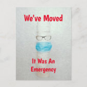 Funny Toilet Paper Wir haben neue Zuhause Budget v Postkarte (Vorderseite)