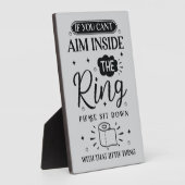 Funny Toilet Quote Sit Down If You Can’t Aim Fotoplatte (Seite)