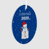 Funny Toilet Roll Snowman 2020 Weihnachtsbaum Ornament (Vorderseite)