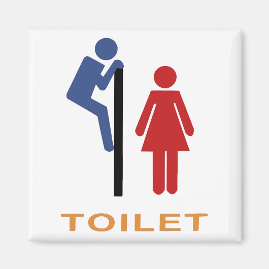 Funny Toilet Sign Magnet (Vorne)