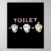 Funny Toilet Time Chikawa Meme  Poster (Vorne)
