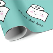 Funny Toilette Cartoon Design personalisiert Geschenkpapier (Rolleneckpunkt)