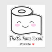 Funny Toilettenpapier Rolle Vinyl Memer Aufkleber (Blatt)