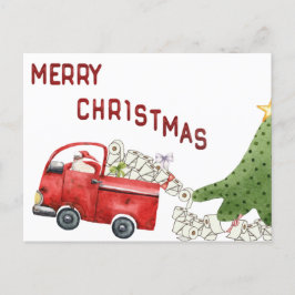 Funny Tolet Paper Red Truck Weihnachten