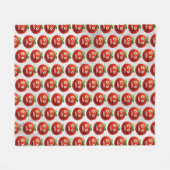 Funny Tomato Pattern - Cartoon Gemüsesektor Fleecedecke (Vorderseite (Horizontal))