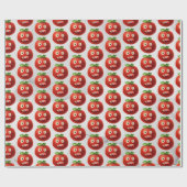 Funny Tomato Pattern - Cartoon Gemüsesektor Geschenkpapier (Flach)