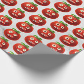 Funny Tomato Pattern - Cartoon Gemüsesektor Geschenkpapier (Ecke)