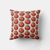 Funny Tomato Pattern - Cartoon Gemüsesektor Kissen (Rückseite)