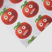 Funny Tomato Pattern - Cartoon Gemüsesektor Seidenpapier (Detail)