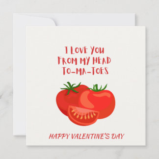 Funny Tomato Pun Valentine’s Day Feiertagskarte