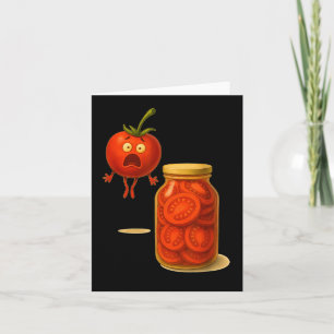 Funny Tomato überraschen ein Glas geschnitten Toma Karte