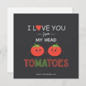 Funny Tomato Valentinstag Romantische Karte (Vorne/Hinten)