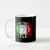 Funny Tommy Freakin' Cutlets New Jersey Italy Flag Kaffeetasse (Links)