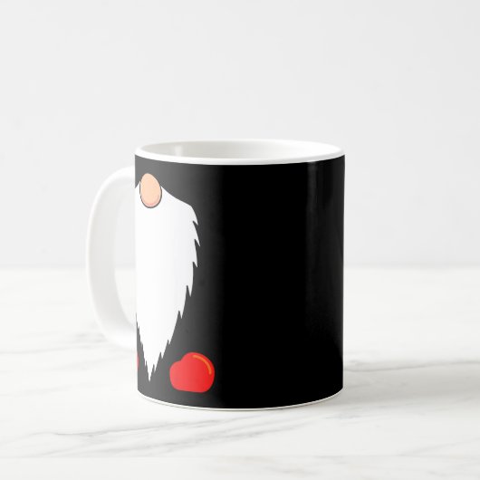 Funny Tomte Swedish Gnome Beard Christmas Yule Nis Kaffeetasse (Vorderseite Links)