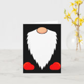 Funny Tomte Swedish Gnome Beard Christmas Yule Nis Karte (Gelbe Blume)