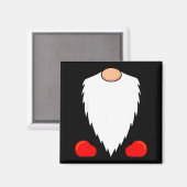 Funny Tomte Swedish Gnome Beard Christmas Yule Nis Magnet (Vorderseite/Rückseite)