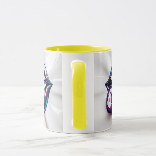 Funny Tongue Out Lips Mug Design Tasse (Griff)