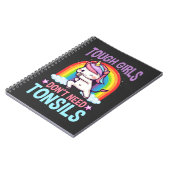 Funny Tonsil Removal Unicorn Kid Tonsillectomie Notizblock (Linke Seite)