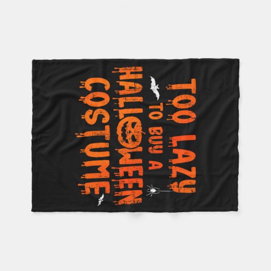 Funny Too Lazy To Buy A Halloween Costume Party Fleecedecke (Vorderseite (Horizontal))