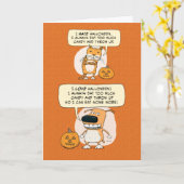 Funny too Much Candy Halloween Karte (Gelbe Blume)