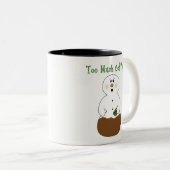 Funny too Much Coffee Snowman Tasse (VorderseiteRechts)