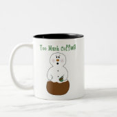 Funny too Much Coffee Snowman Tasse (Links)