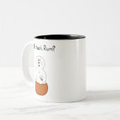 Funny too Much Rum Snowman Tasse (Vorderseite Links)