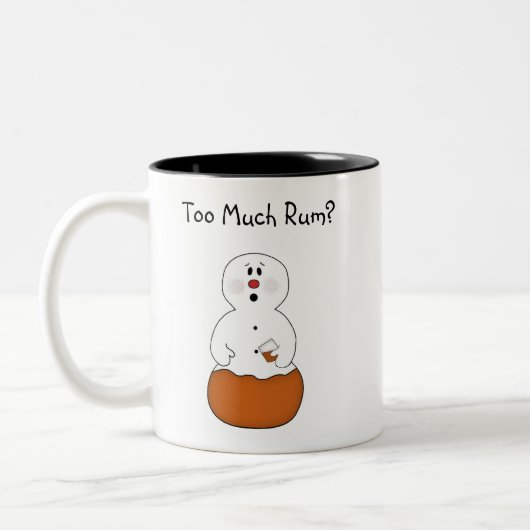 Funny too Much Rum Snowman Tasse (Links)