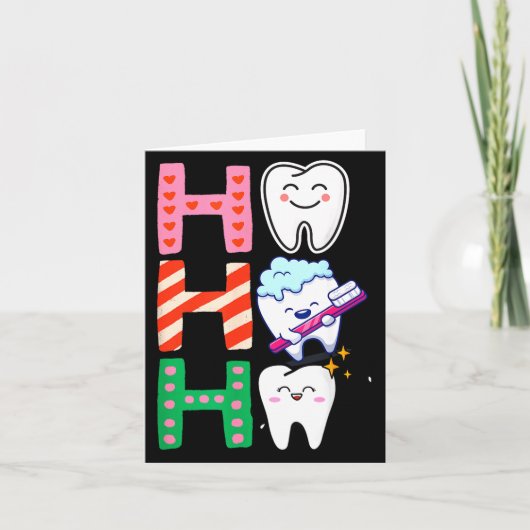 Funny Tooth Christmas Dentist Xmas Dental Istant H Karte (Vorderseite)