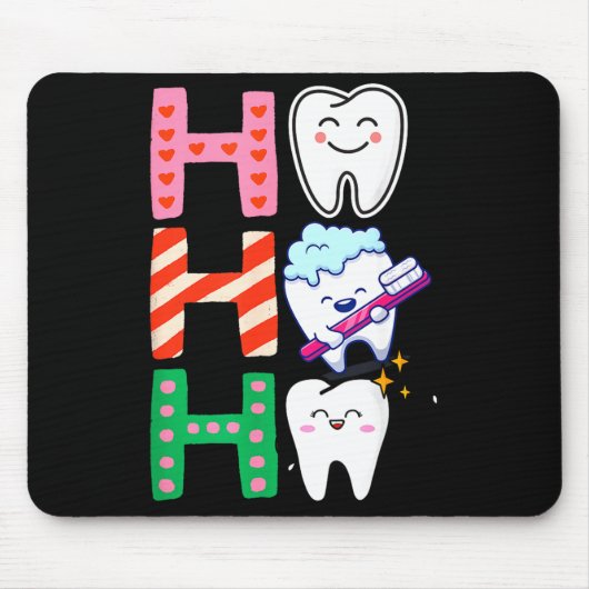 Funny Tooth Christmas Dentist Xmas Dental Istant H Mousepad (Vorne)