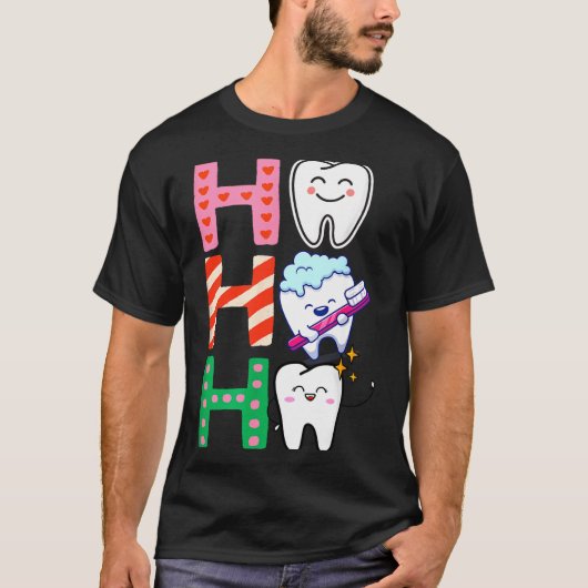 Funny Tooth Christmas Dentist Xmas Dental Istant H T-Shirt (Vorderseite)