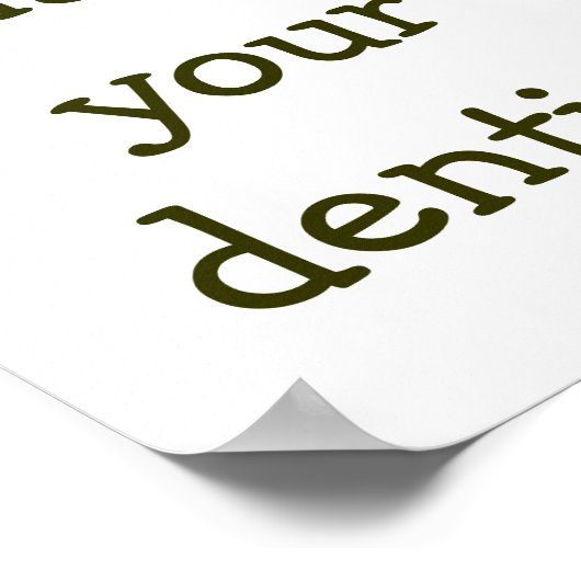 Funny Tooth Dankbarkeit Poster (Ecke)