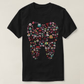 Funny Tooth Dentist Zahnhygienist Happy Valenti T-Shirt (Design vorne)