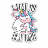 Funny Tooth Fairy - Niedlich Unicorn Ich habe mein Aufkleber (Vorderseite)