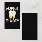 Funny Tooth Plaque Dentist Zahnärztin Visitenkarte (Vorne/Hinten)