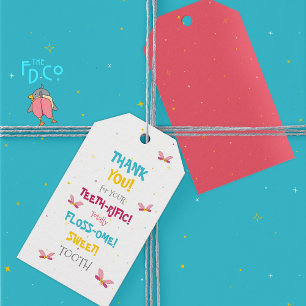 Funny Tooth Puns & Peach Color Pop Magie Geschenkanhänger