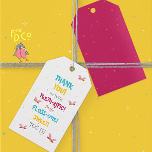 Funny Tooth Puns & Pink Color Pop Magie Geschenkanhänger