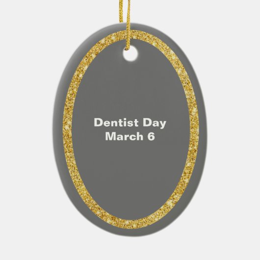 Funny Toothpaste und Zahnschmuck Keramik Ornament (Hinten)