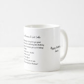 FUNNY Top 10 Gründe, um Kuchen individuell zu esse Kaffeetasse (VorderseiteRechts)